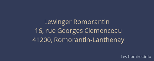 Lewinger Romorantin