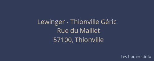 Lewinger - Thionville G&eacute;ric