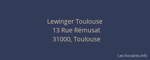 Lewinger Toulouse