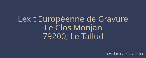 Lexit Européenne de Gravure