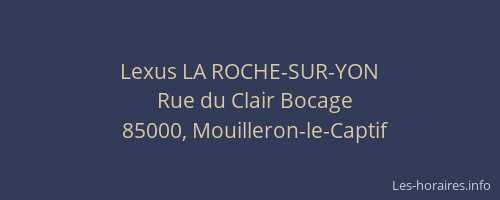 Lexus LA ROCHE-SUR-YON