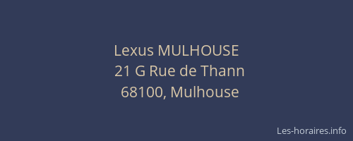Lexus MULHOUSE