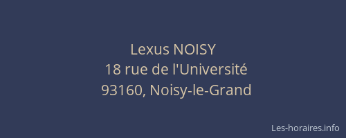 Lexus NOISY