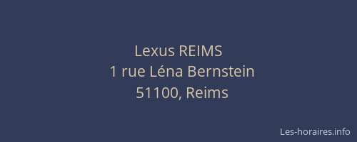 Lexus REIMS