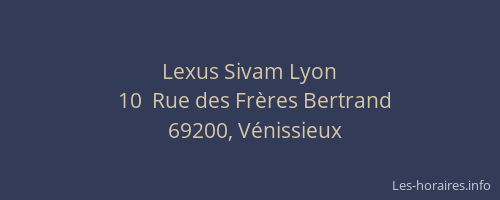 Lexus Sivam Lyon