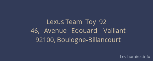 Lexus Team  Toy  92