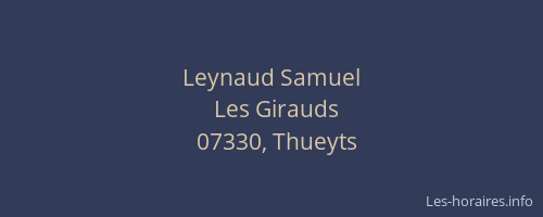 Leynaud Samuel