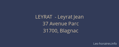 LEYRAT  - Leyrat Jean