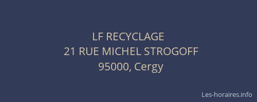 LF RECYCLAGE