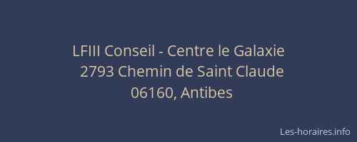 LFIII Conseil - Centre le Galaxie