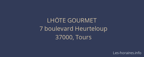 LHÖTE GOURMET