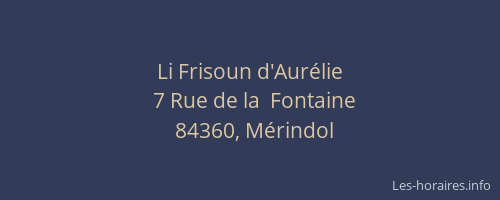Li Frisoun d'Aurélie