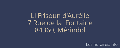 Li Frisoun d'Aurélie