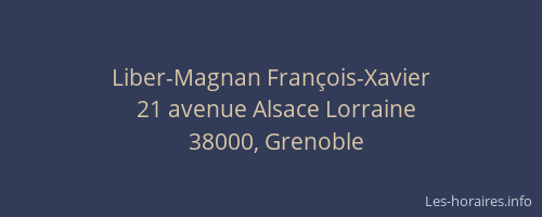 Liber-Magnan François-Xavier