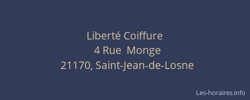 Libert&eacute; Coiffure