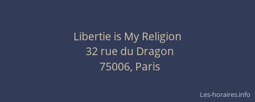 Libertie is My Religion