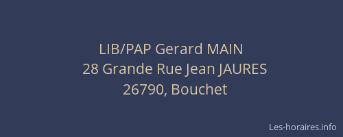 LIB/PAP Gerard MAIN