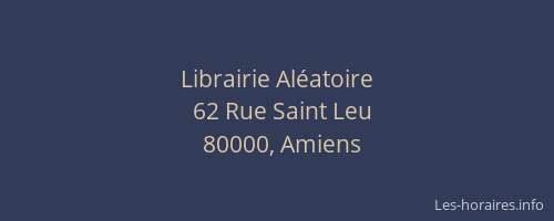 Librairie Aléatoire