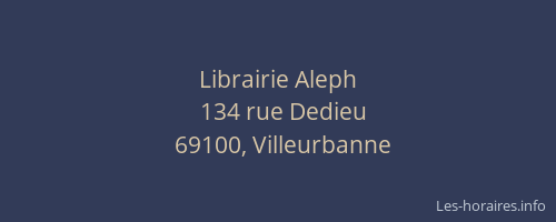 Librairie Aleph
