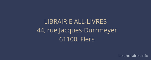 LIBRAIRIE ALL-LIVRES