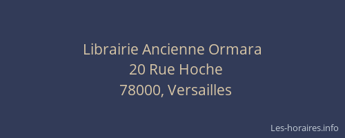 Librairie Ancienne Ormara