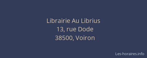 Librairie Au Librius