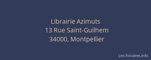 Librairie Azimuts