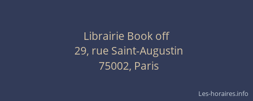 Librairie Book off