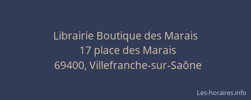 Librairie Boutique des Marais