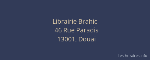 Librairie Brahic