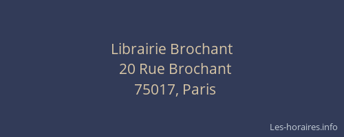 Librairie Brochant