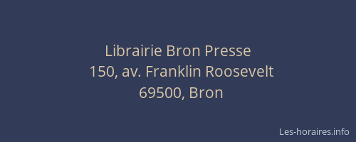 Librairie Bron Presse