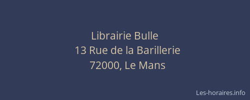 Librairie Bulle