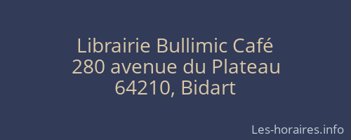 Librairie Bullimic Café