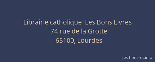 Librairie catholique  Les Bons Livres
