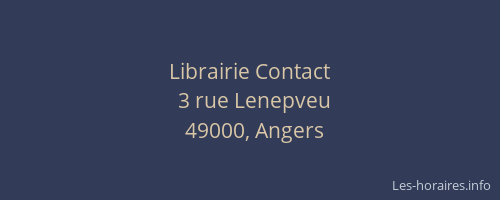 Librairie Contact
