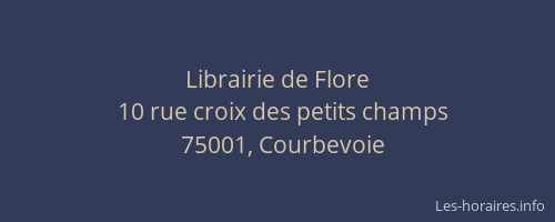 Librairie de Flore
