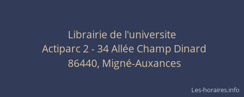 Librairie de l'universite