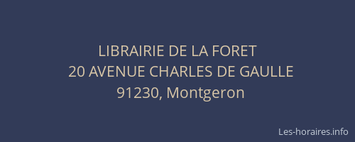 LIBRAIRIE DE LA FORET