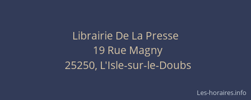Librairie De La Presse
