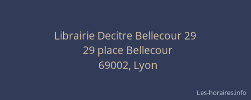 Librairie Decitre Bellecour 29