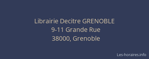 Librairie Decitre GRENOBLE