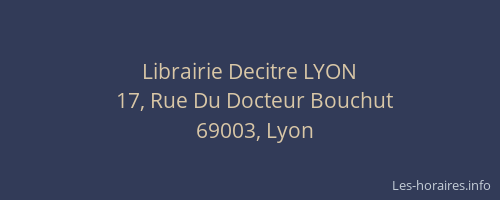 Librairie Decitre LYON