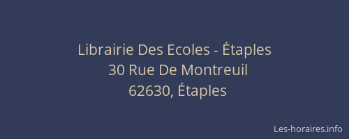 Librairie Des Ecoles - Étaples