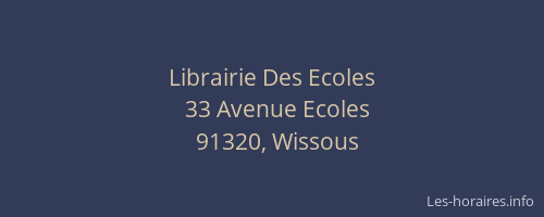 Librairie Des Ecoles