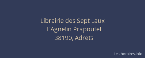 Librairie des Sept Laux