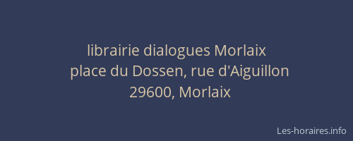 librairie dialogues Morlaix