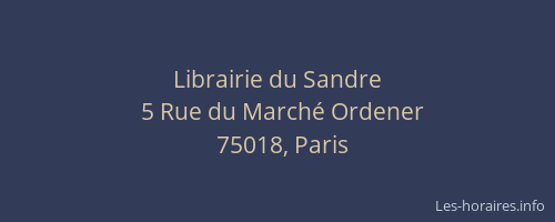 Librairie du Sandre