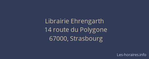 Librairie Ehrengarth