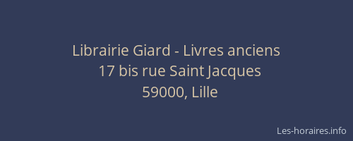 Librairie Giard - Livres anciens